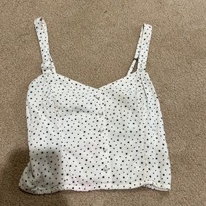 Crop top with stars and buttons going down the middle